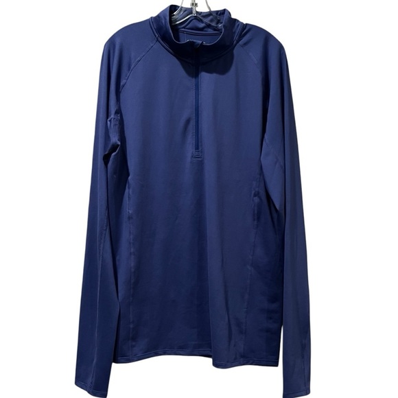 Stoic Men’s XXL Deep Blue Purple Half Zip Long Sleeve Active Shirt Y6 - Picture 1 of 3